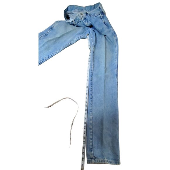 Vintage Wrangler Blue Denim Jeans 9x36 Relaxed Fit Straight Leg Classic 90s Styl - Picture 7 of 10